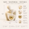 1pc Romantic Couple Statue for Home Decor – Ceramic Embrace