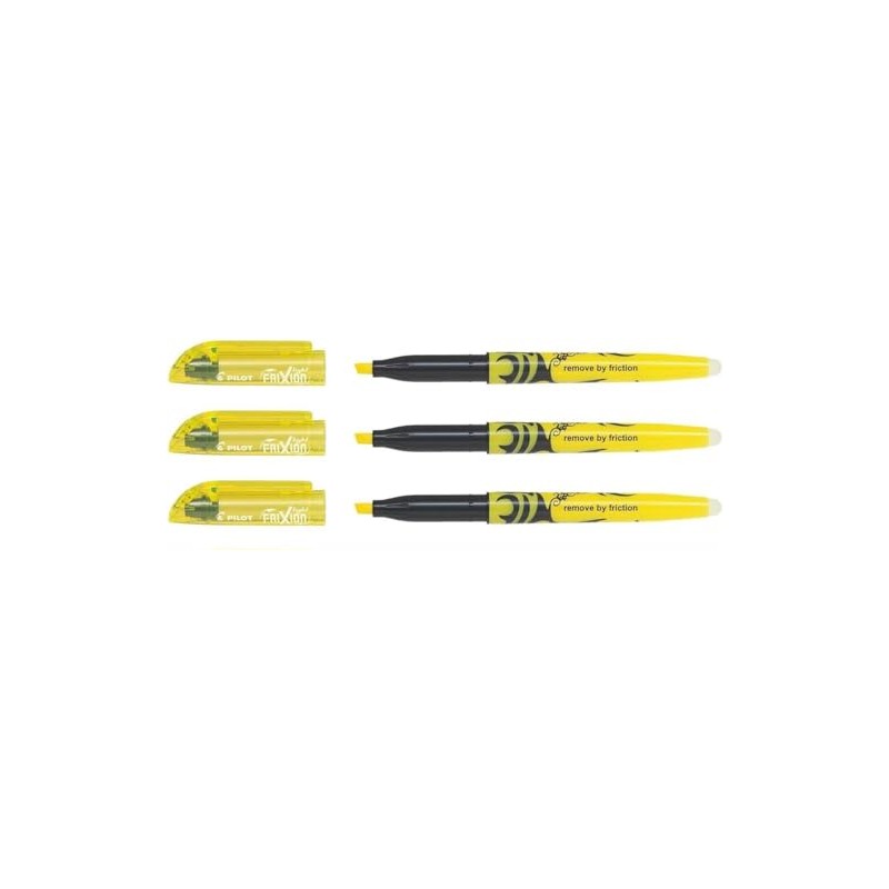 Pilot FriXion Light BRIGHT Erasable Highlighter Pens Yellow (Set of