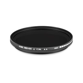 Gobe 62mm ND2-400 Variable ND Lens Filter (2 Tips)