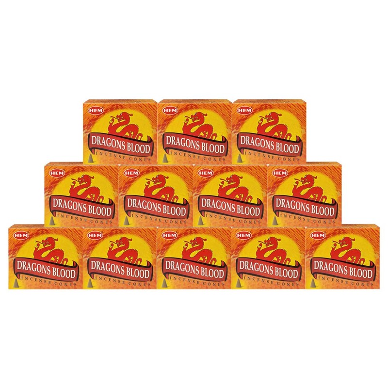 Dragon's Blood Incense Cones and Cone Incense Burner Bundle Insence