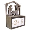 Needzo Wooden Nativity Scene Christmas Countdown Calendar Blocks, 6 3/4