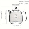 Glass kettle, high borosilicate glass kettle with scale markings, a