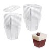 EURO CLASSIC Plastic Mini Dessert Cups/Dessert Bowls with Lids -