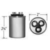 25/5 MFD Round Run Capacitor (440/370V)