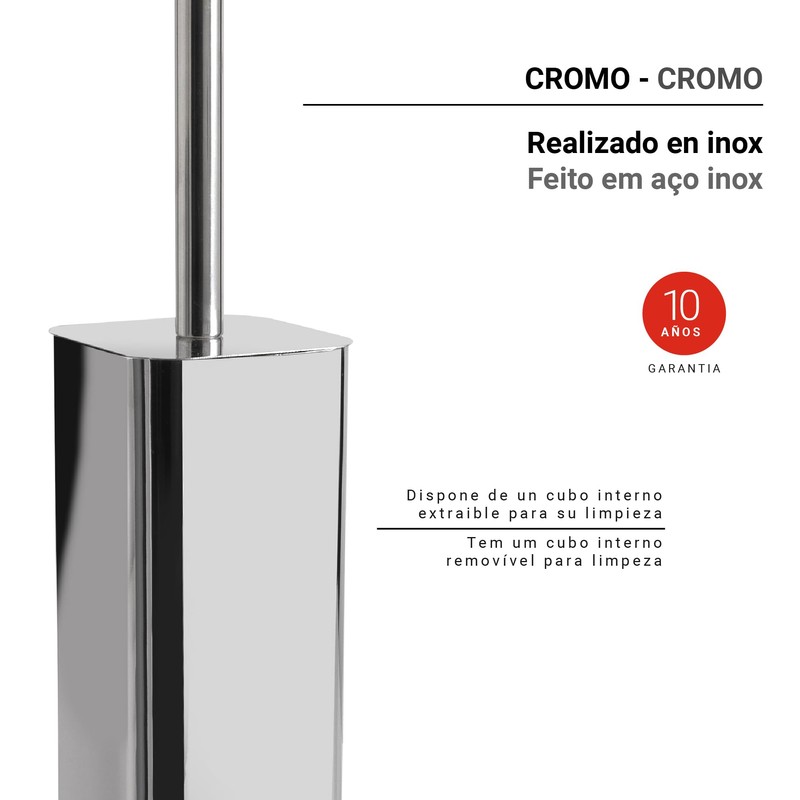 Gedy Jack Toilet Brush Holder, Chrome