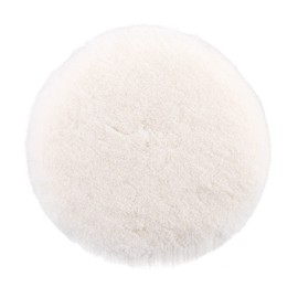 Almohadilla de Pulido de Lana Almohadilla de Pulido de Lana Blanca para Pulir con Ganchos y Bucles Reutilizable y Lavable para Pulidor de Automóviles Encerado (5 pulgadas)