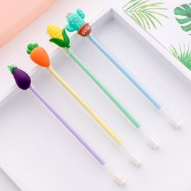 Half Club (Living) Half Club/Nawatto Pastel Vegetable 4-Piece Set Cute and Bold Ballpoint Pen Ink Pen Set / (리빙) 나와또파스텔야채 4종세트 톡톡튀는귀여운 볼펜 잉크펜 세트