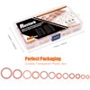 Rustark 320 Pcs Copper Flat Washers Assortment Kit Metric Sealing