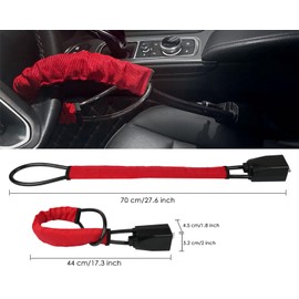 DS. DISTINCTIVE STYLE Steering Wheel Lock, Universal Seat Belt Lock for Most Cars, Anti-Theft Device with Key, Suitable for Most Vehicles