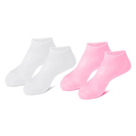 TOVINANNA 2Pairs Moisturizing Socks for Women Protective Slip Gel Socks for Cracked Heels Dry Skin Softening Treatment for Foot Care Spa Use Lightweight Breathable Design