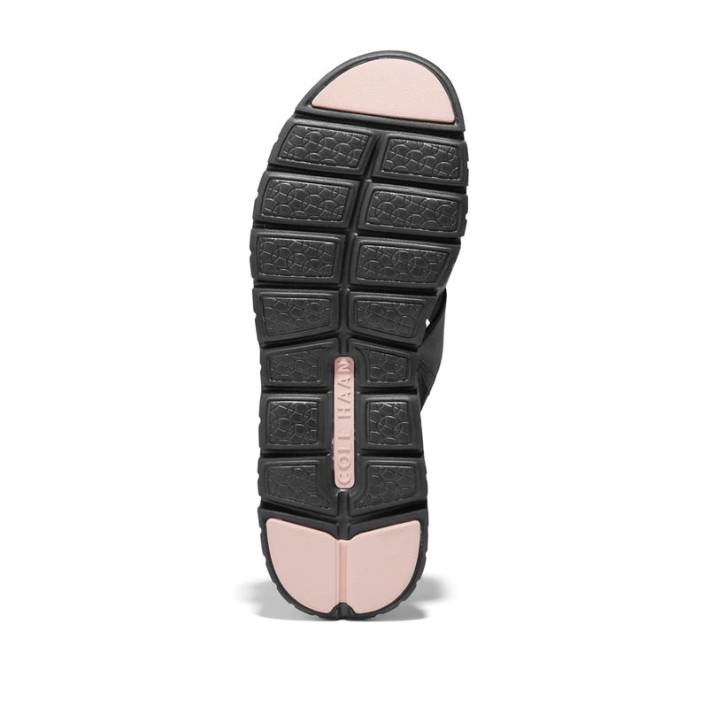 Cole Haan Women's Zerogrand Slotted Slide Flat Sandal, Black/Black, 10