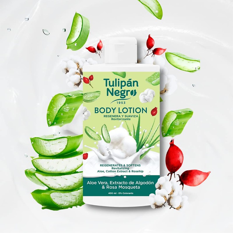 Tulipan : Body Lotion Aloe Vera, Cotton & Rosehip 400