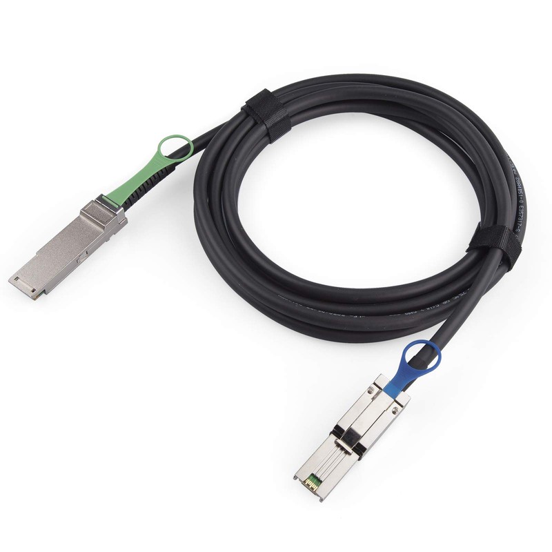 10Gtek® QSFP (SFF-8436) to MiniSAS HD SFF-8088 DDR Hybrid SAS