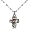 Heartland Store Women's Sterling Silver 5 Way Cross Pendant with