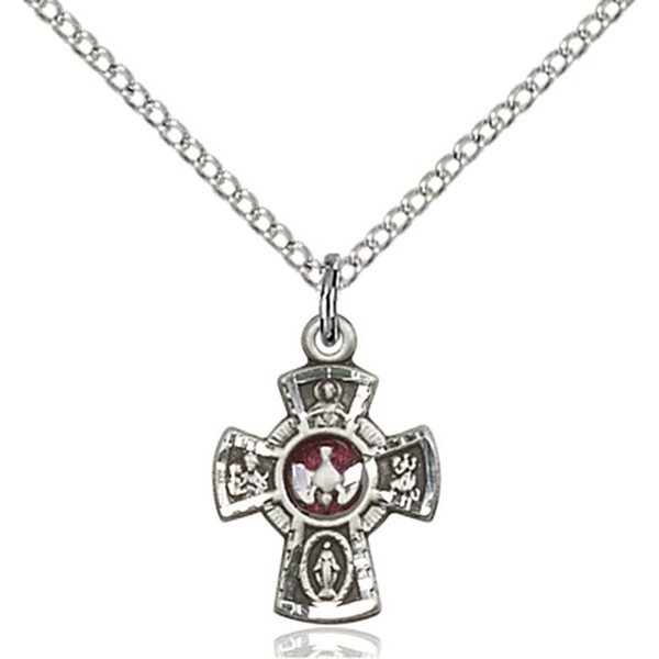 Heartland Store Women's Sterling Silver 5 Way Cross Pendant with