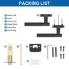 Amerdeco 4 Pack Matte Black Door Handles Interior,Knurled Privacy Door