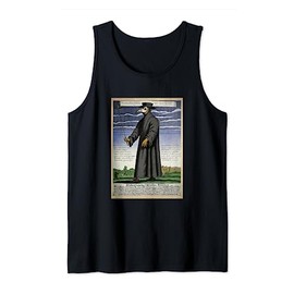 Plague Doctor Costume Medieval Doctor Bird Beak Mask Art Tank Top