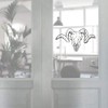 Large 460mm 'Ram Skull' Clear Static Window Cling Sticker/Decal (Black)