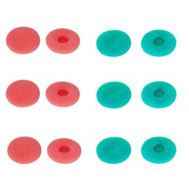 SNHTLS 6 Pairs Foam Earbud Headphone Ear Pads Replacement Sponge Covers Tips Foam Cushions Pad Protector Earplugs Compatible with 13mm-18mm Earpiece Headphone Two Way Radio Walkie Talkie (Red+Green)