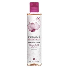 DERMA E Radiance Toner – Facial Toner with Glycolic Acid and Rooibos – Brightening and Exfoliating Toning Solution Refreshes and Purifies Skin, 6 oz