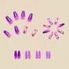 RUPOFUZA Flower Press on Nails Long Square Shaped Fake Nails