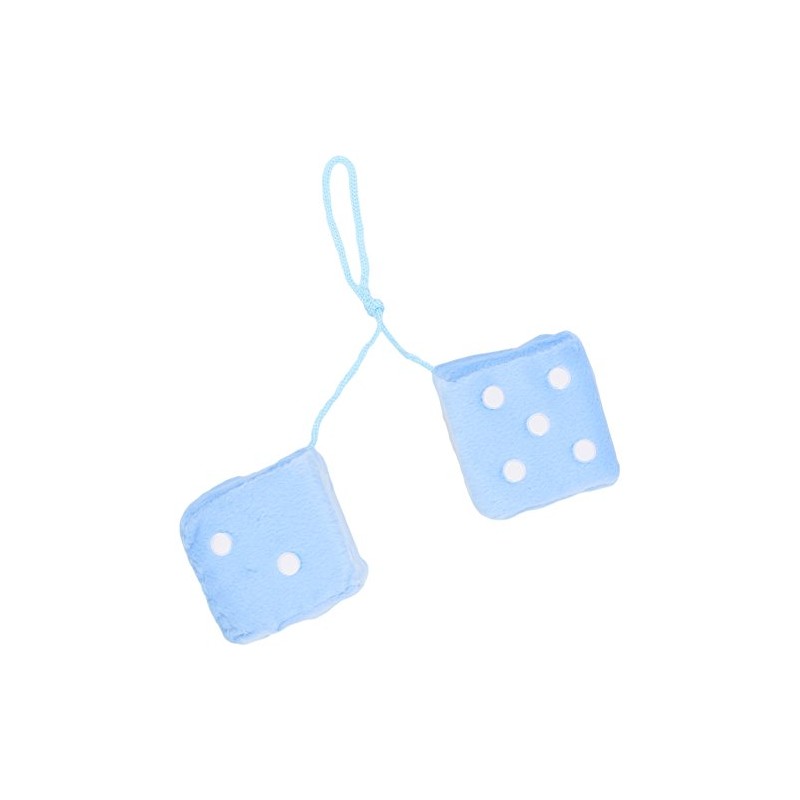 Sumex DADOS30 Furry Dice with Dots - Blue/ White