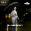 Walking Sticks Umbrella - Height Adjustable Walking Cane Crutch Self