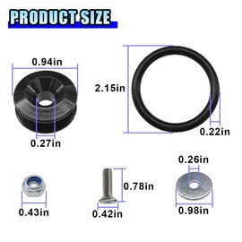 Car Bumper Quick Release Clips Fasteners Kit, Universal Trunk Fenders Hatch Lids Car Front Rear Bumper Holders with Washer and Stainless Steel Screws for Most Car Hatches, Hoods (Black)