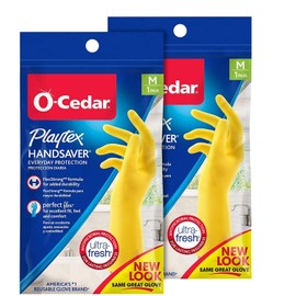 Playtex HandSaver Reuseable Rubber Cleaning Gloves (Medium, 2 Pairs), Everyday Protection Reusable Household Gloves