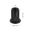 sourcing map M6 Rivet Nuts Carbon Steel Knurled Flat Head