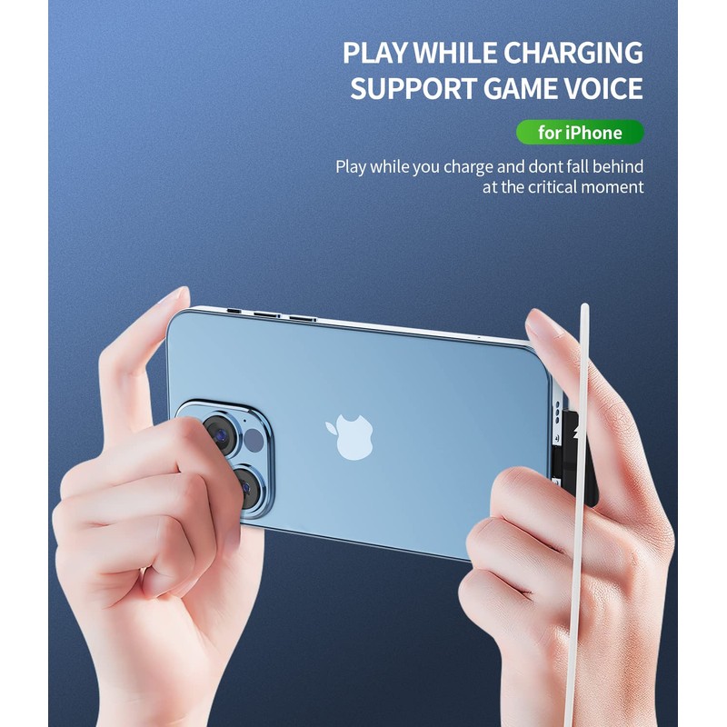 Hoyulli Dual Lightning Headphone Adapter, 4 in 1, Apple MFi