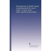 Development of health-based screening levels for use in state- or