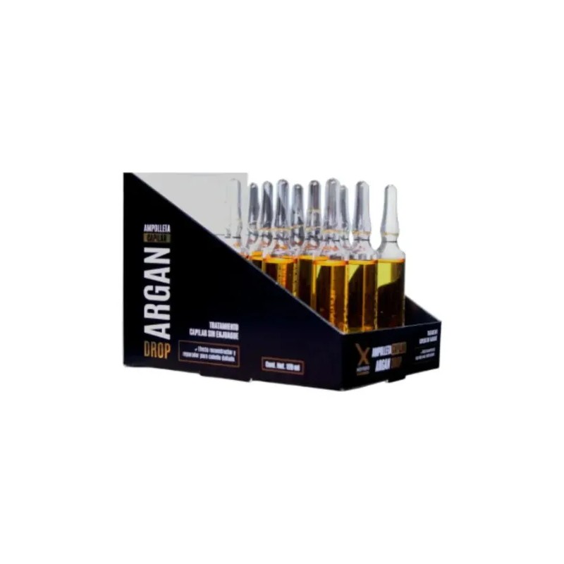 Xiomara Argan Drop Ampolleta Efecto Reconstructor Capilar Enjuague 12pzx10ml