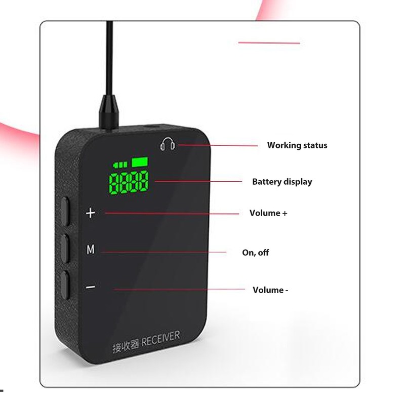 Wireless Ear Monitoring System 2.4G Stereo 164ft Auto Pairing Transmitter
