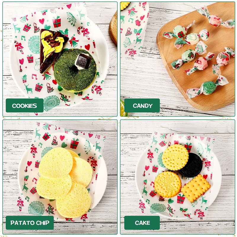 150 Pieces Christmas Wax Paper Sheets for Reindeer Food Wrapping