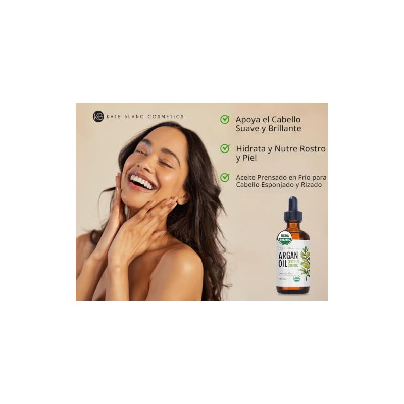 Moroccan Argan Oil (4oz), USDA Certified Organic, Virgin, 100% Pure,