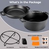 TLGREEN Cast Iron Dutch Oven Pot with Lid, Pot (5.1QT)