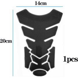 1 Piece 3D Fuel Tank Protector Fuel Tank Protector Motorcycle Universal Fuel Tank Protection Sticker Black for Universal Motorcycle