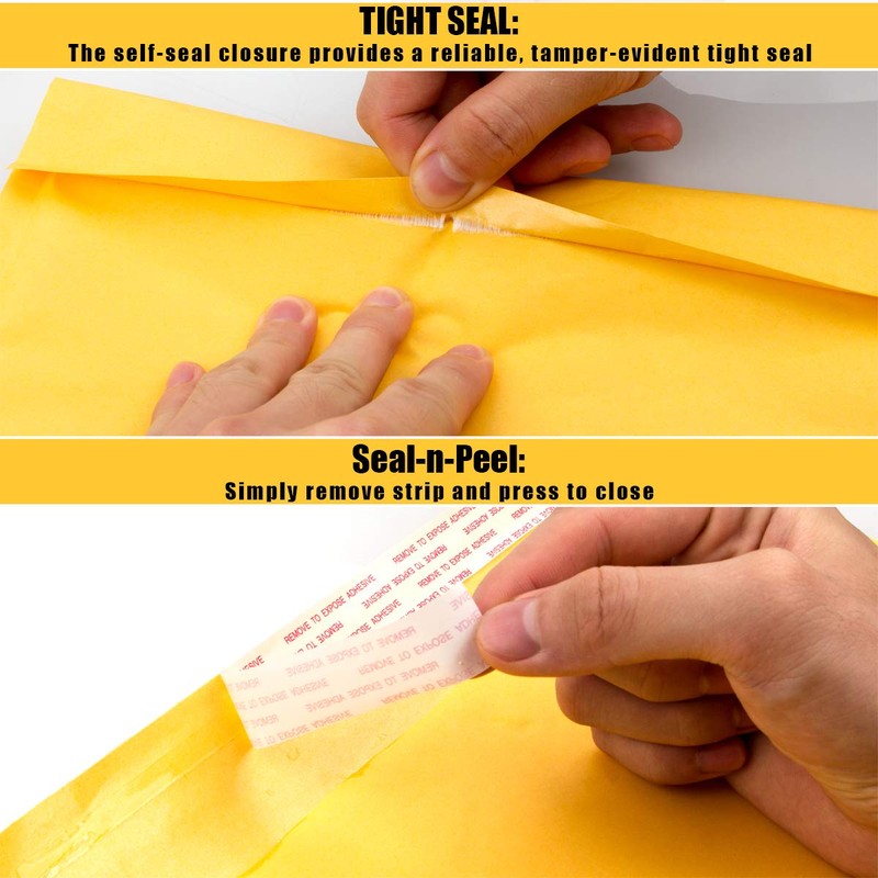 Acrux7 5 x 7" Bubble Mailers, Padded Mailing Envelopes 50