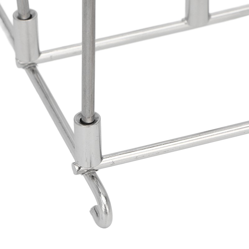 Fryer Skewer Stand Uniform Cooking Rust Resistance Stainless Steel Vertical