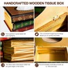Tissue Box Holder, Elegant Wooden Antique Book Tissue Holder Dispenser,