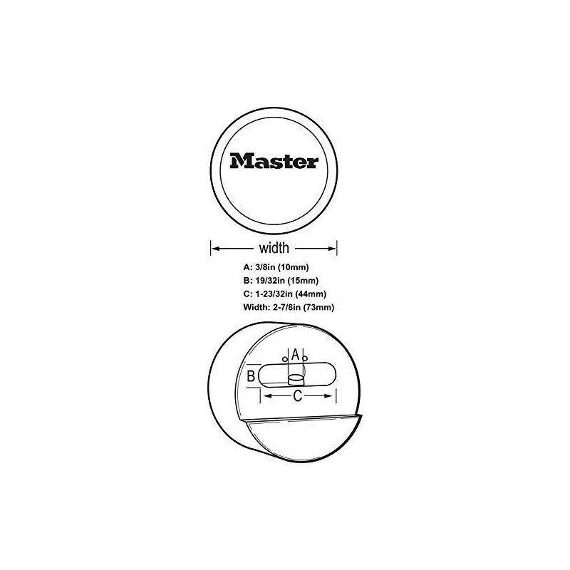 Master Lock 6271KA 2 Pack - 2-7/8in. ProSeries Reinforced Hidden