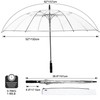 G4Free 62 Inch Clear Golf Umbrella Transparent Auto Open Large