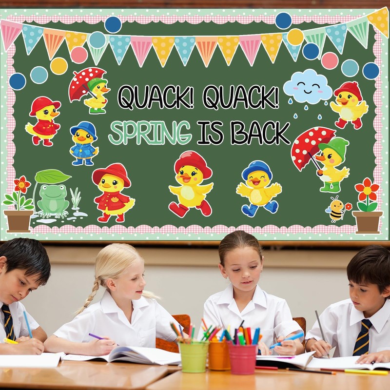 Justforjoyful Spring Duck Bulletin Board Classroom Decorations Yellow Duck Quack