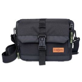 C-Rope Camera Bag Compact & Waterproof | Photo Shoulder Bag | Camera Bag for SLR, System Camera & DSLR Cameras V3, black, Additional pocket