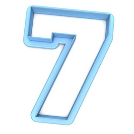 Sweet Prints Inc Varsity Number 7 Cookie Cutter - Dishwasher Safe (Large: 5")