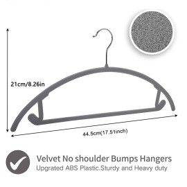 Velvet Clothes Hangers 20 Pack – Non Slip Garment Hangers Set, Space Saving Hangers