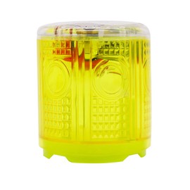 Aolyty Solar Strobe Warning Light Strong Magnetic Base Flashing Super Bright 360 Degree Wireless Automatically Turn On Waterproof for Construction Traffic Factory (Yellow)