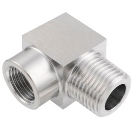 Yoebor Stainless Steel 90 Degree Barstock Street Elbow 1/4" NPT Male to 1/4" NPT Female 90-Degree Pipe Fitting 1pc