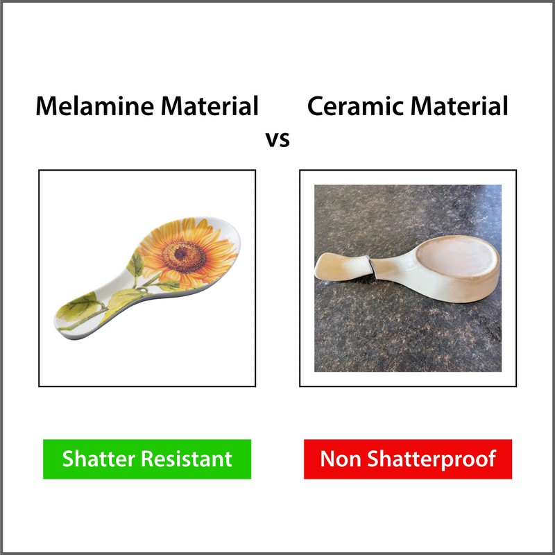 UPware Sunflower Melamine Spoon Rest, Cooking Spoon Holder for Stove